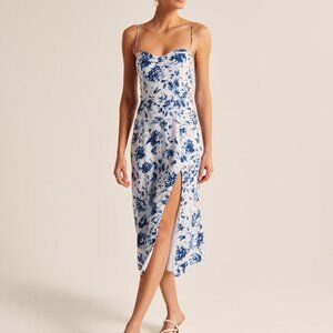 Abercrombie Camille Midi Dress - Blue Floral - S